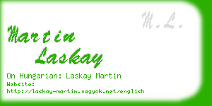 martin laskay business card